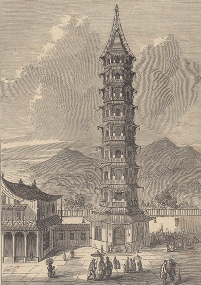 Torre de porcelana de Nanjing (gravura) de British School