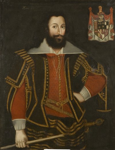Retrato de Sir Robert Poyntz, c.1615 (óleo sobre tela) de British School