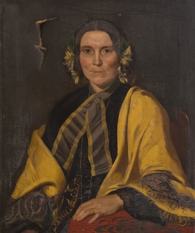 Retrato de uma Mulher Desconhecida, c.1840 (óleo sobre tela) de British School