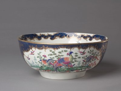 Punch Bowl, Fábrica de Porcelana Worcester, c.1770 de British School