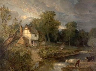Ringland Hills, Costessy, Norwich (óleo sobre tela) de British School