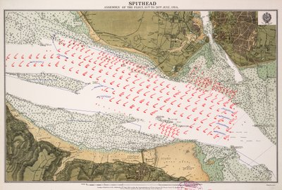 Montagem da frota em Spithead de 15 a 20 de julho de 1914 de British School