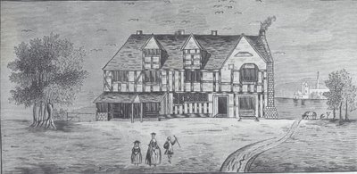 Stratford-on-Avon: Casa de Shakespeare (gravura) de British School