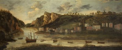 The Hot Wells, Bristol, c.1800 (óleo sobre tela) de British School