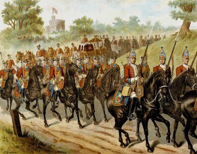 A Escolta Real (George II) em 1742 - em “” Harper