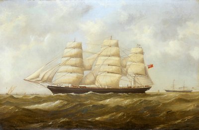 O navio "Halloween" (1870) a navegar de British School