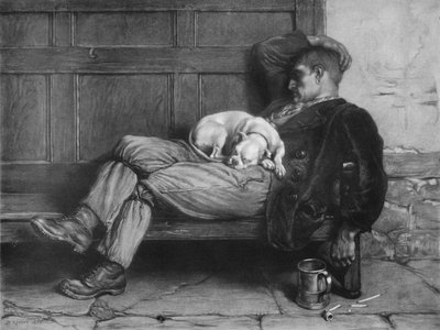 Deixe os cães adormecerem !, 1880, 1912 de Briton Riviere