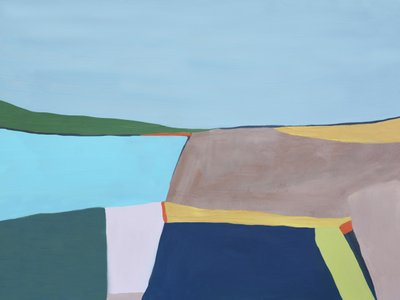 Paisagem abstrata em blocos de cor de Bronwyn Baker