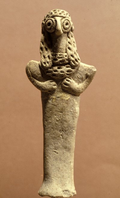 Estatueta de Asherah, cananeu, 999-600 aC (argila) de Bronze Age