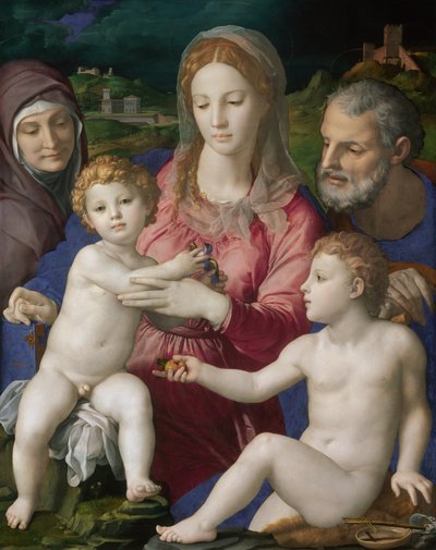 Sagrada Família com Santa Ana e o Menino São João de Bronzino