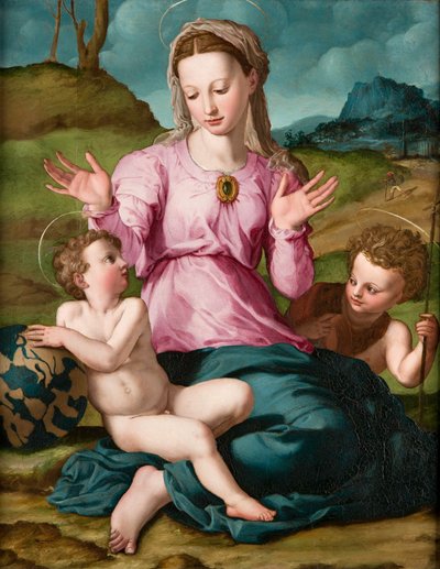 Nossa Senhora e o Menino com São João Batista de Bronzino