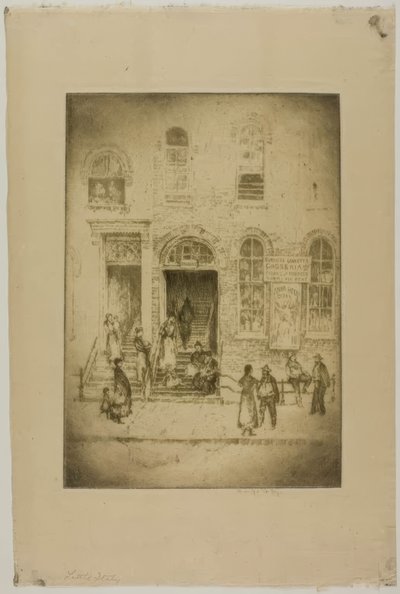 Chicago - Little Italy, Grand Ave de Bror Julius Olsson Nordfeldt