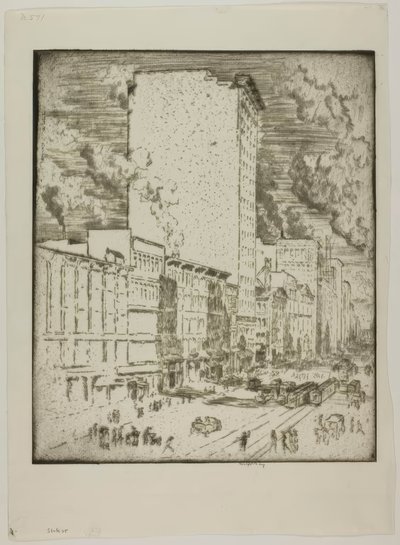 Chicago - Rua State de Bror Julius Olsson Nordfeldt