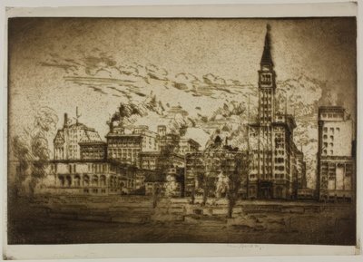 Chicago - A Torre Montgomery Ward de Bror Julius Olsson Nordfeldt