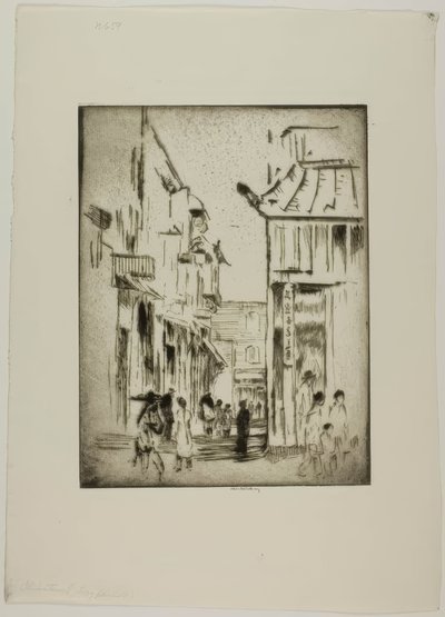 São Francisco - Chinatown de Bror Julius Olsson Nordfeldt