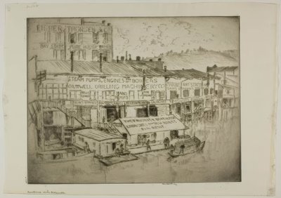 A Casa dos Barcos no Willamette de Bror Julius Olsson Nordfeldt