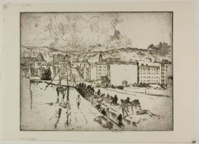 A névoa que se aproxima de Bror Julius Olsson Nordfeldt