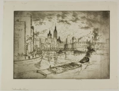 O rio Milwaukee de Bror Julius Olsson Nordfeldt