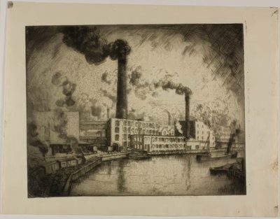 Sem título (South Deering - Margem Esquerda) de Bror Julius Olsson Nordfeldt