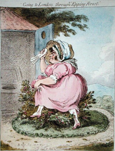 Indo para Londres pela Epping Forest, gravada por James Gillray (1757-1815) publicada por Hannah Humphrey em 1802 (gravura colorida à mão) de Brownlow (after) North