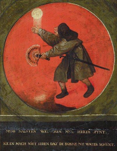 O sucesso de meus vizinhos me irrita. Não quero que o sol brilhe na água., 1558. de Bruegel