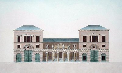 Fábrica de Tapetes em Tournai, de "Choix des Monuments, Edifices et Maisons les plus remarquables du Royaume des Pays-Bas" de Pierre Jacques Goetghebuer, gravado pelo autor, publicado em 1827 (aquatint) de Bruno (after) Renard