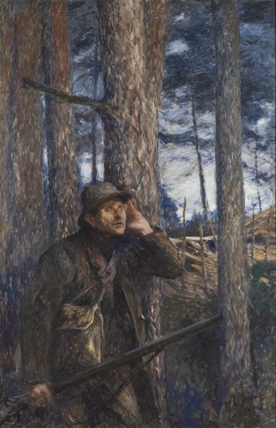 Um caçador ilegal, 1894 de Bruno Andreas Liljefors