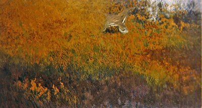 Uma paisagem de verão com uma ave em vôo (óleo sobre tela) de Bruno Andreas Liljefors