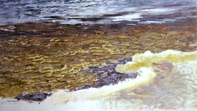 Água Corrente (óleo sobre tela) de Bruno Andreas Liljefors