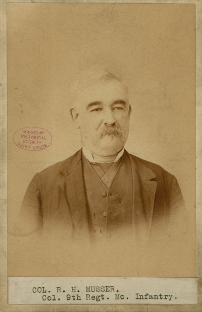Richard H. Musser, Coronel, 9.o de Infantaria do Missouri (Confederado) de Brunswick J. Sharer
