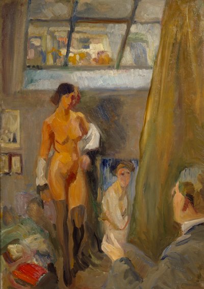 A modelo, estúdio na rua Tollbo 30 (óleo sobre tela) de Brynjulf Larsson