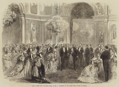 Baile no Hotel de Ville, Paris, em 17 de fevereiro, Recepção do Grão-Duque Albert da Áustria de Burn Smeeton