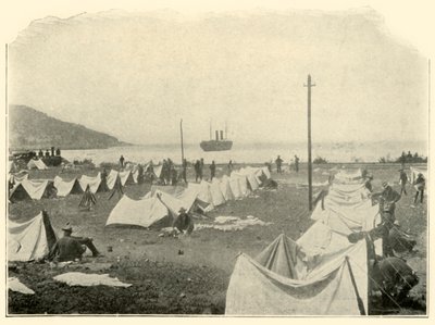 St. Paul in Bay, atirando sobre o Topo da Colina ... 24 de junho, Guerra Hispano-Americana, 1898, 1899. de Burr McIntosh