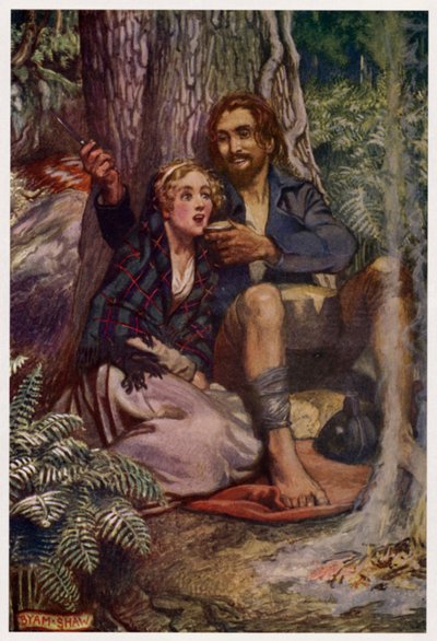 "Para se aconchegar em um glen, onde o nane podia ver" (cor litho) de Byam (after) Shaw