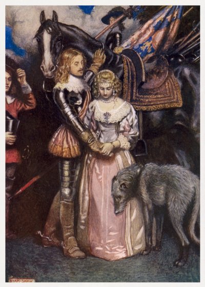 "Eu não poderia amar-te, querida, tanto / Amada não honro mais" (cor litho) de Byam (after) Shaw