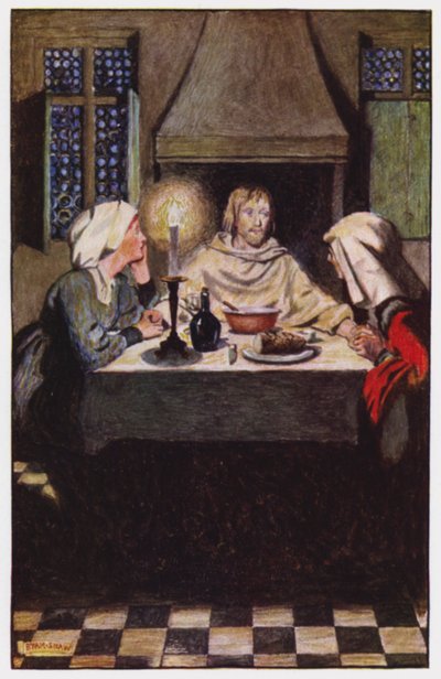 Ilustração para The Cloister and The Hearth de Charles Reade (cor litho) de Byam (after) Shaw