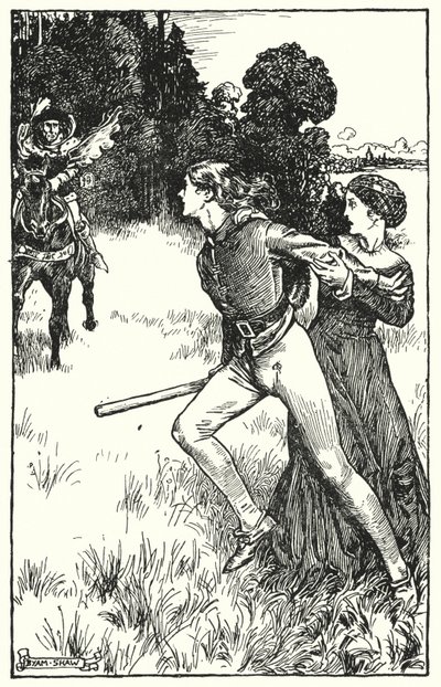 Ilustração para The Cloister and The Hearth de Charles Reade (litho) de Byam (after) Shaw