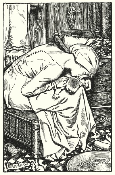 Ilustração para The Cloister and The Hearth de Charles Reade (litho) de Byam (after) Shaw
