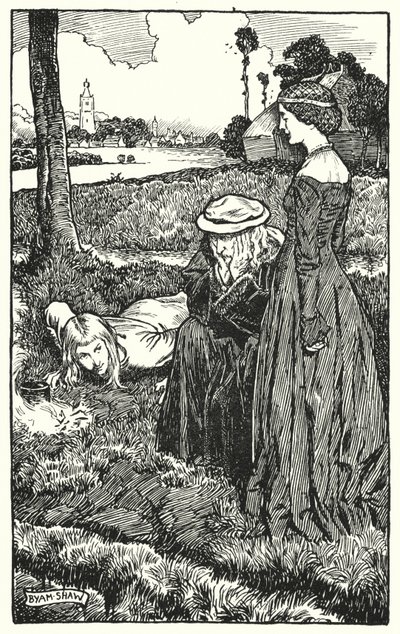 Ilustração para The Cloister and The Hearth de Charles Reade (litho) de Byam (after) Shaw