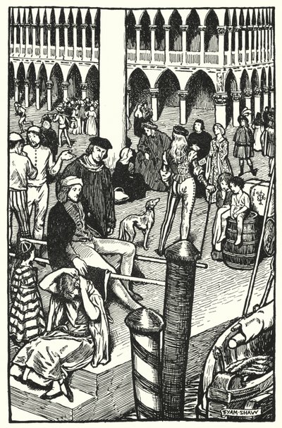 Ilustração para The Cloister and The Hearth de Charles Reade (litho) de Byam (after) Shaw