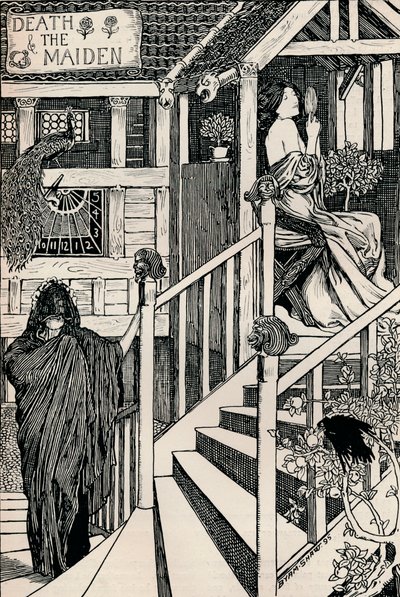 Morte e a donzela, 1895 de Byam Shaw