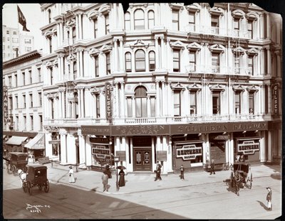 Gilsey House, Broadway e 29th Street, Nova York, 1906 (impressão em gelatina de prata) de Byron Company