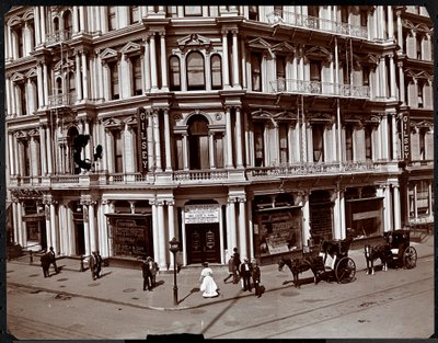 Gilsey House, Broadway e 29th Street, Nova York, c.1905 (impressão em gelatina de prata) de Byron Company