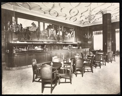 O Old King Cole Bar no Hotel Knickerbocker, 1906 (impressão em gelatina prateada) de Byron Company