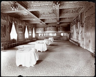 A sala de recepção no Hotel Delmonico, 1902 (impressão de gelatina de prata) de Byron Company