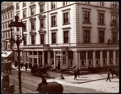 O St. James Hotel, canto nordeste da Broadway e 26 ou 27 Street, Nova York, 1896 (impressão de gelatina de prata) de Byron Company