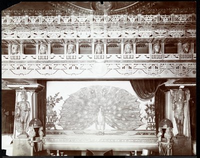 O restaurante do Murray&39;s Hotel, detalhe, c.1908 (impressão em gelatina prateada) de Byron Company