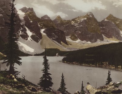 Lago Moraine e Vale dos Dez Picos (foto a cores) de Byron Hill Harmon