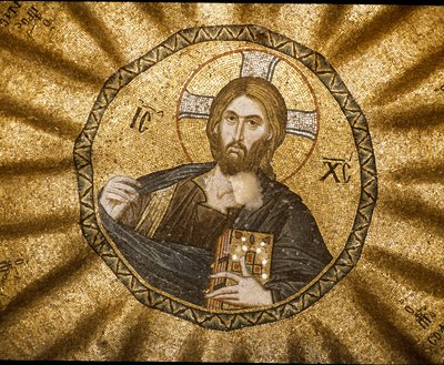 Cristo pantocrator (ou Cristo em glória) (Mosaico de Byzantine