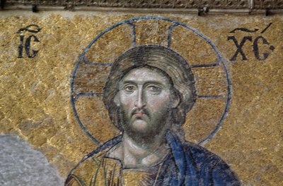 Deesis Christ in Hagia Sophia (mosaico) de Byzantine